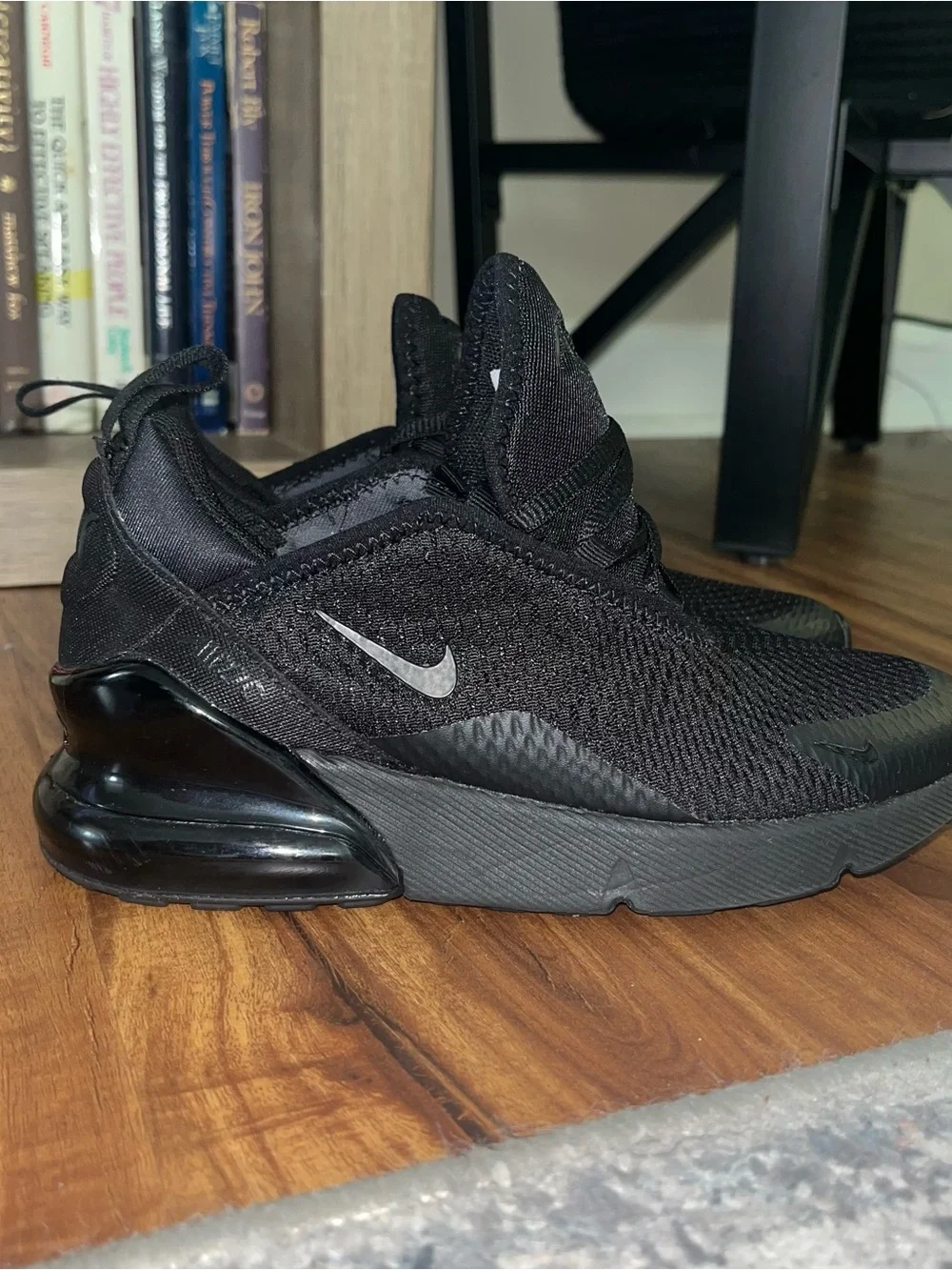 Nike Air Max 270 Boys Preschool Athletic Shoes Black 2Y